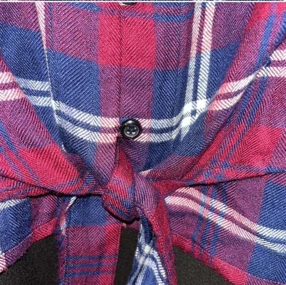SOLD - RAILS Plaid Tie Bottom Top - Picture 3 of 3